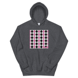 Pink Argyle Accent Hoodie