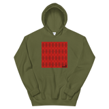 Red Argyle Accent Hoodie