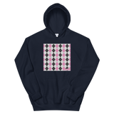 Pink Argyle Accent Hoodie