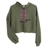 Girls Just Wanna Have Fun Crop Hoodie