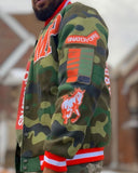 SnatchOffs™ Morgan Park Camo Varsity Letterman