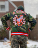 SnatchOffs™ Morgan Park Camo Varsity Letterman