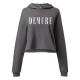 Demure Core Logo - Crop Hoodie