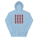 Pink Argyle Accent Hoodie