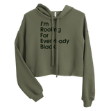 I'm Rooting For Everybody Black Crop Hoodie